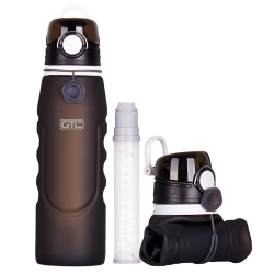Botella Ecológica 1000ml ( plegable silicona ) con filtro