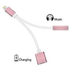 Adaptador Iphone M  a  Jack 3,5 +  USB carga