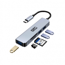 USB Tipo C a Hub 3 Puertos Usb 2.0 Memory stick y tarjeta sd    GTC   HUG-015