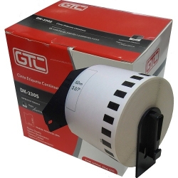 Rollo etiqueta continua BROTHER DK 2205 cinta 62mm x 30,48 mts.. ( negra )