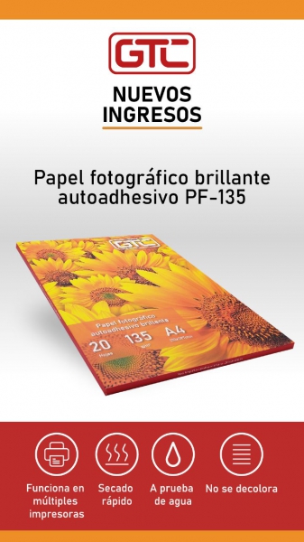 PHOTO Autoadhesivo  x 20 hojas    135 grs.    GTC