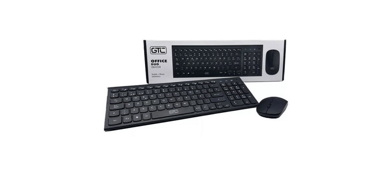 TECLADO  + mouse Inalámbrico GTC CBG-026  ( negro )  90%
