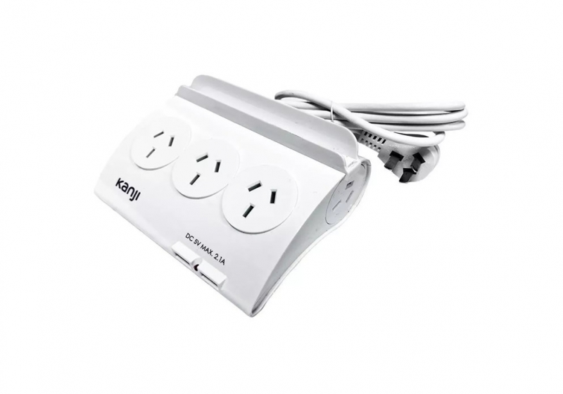ESTABILIZADOR PROLONGADOR  KANJI 5 TOMAS + 2 USB